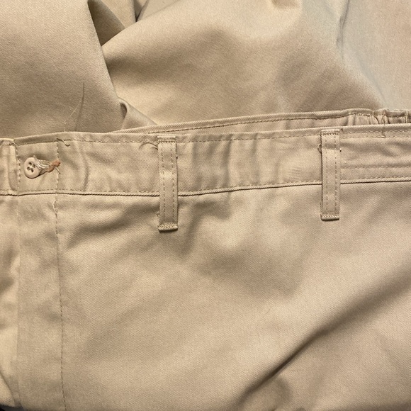 2 Mens GCA uniform pants tan khaki flat front relaxed fit 51-52 x 30 slacks - Picture 4 of 6